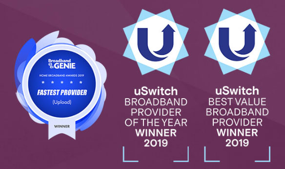 vodafone broadband awards from uswitch and broadband genie