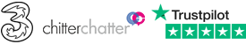 Three logo with Chitter Chatter