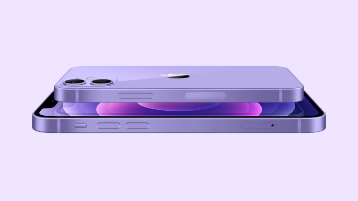iPhone 12 and iPhone 12 Mini in purple